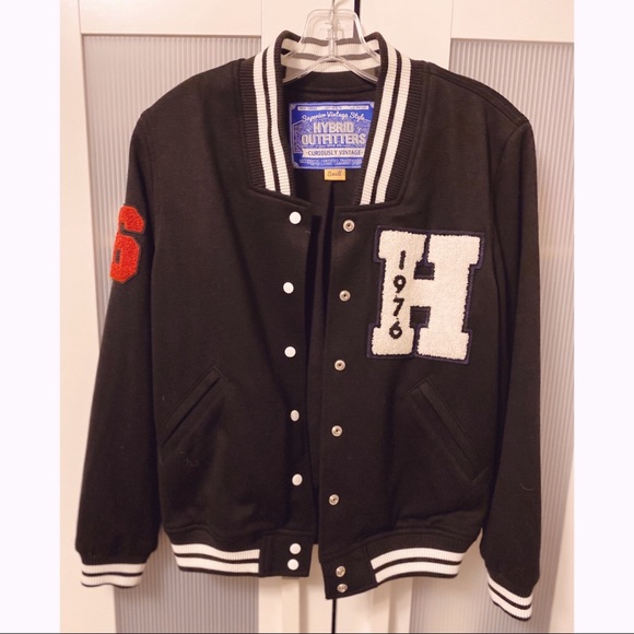 Black & White Letterman Tiger Jacket Sporty Stripe - Picture 6 of 8